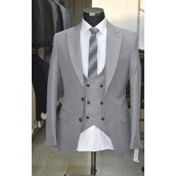 2827 Slimfit Yelekli Takım Elbise Bej