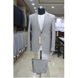 2832 Gofre Jogger Takım Elbise Gri