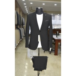 2832 Gofre Jogger Takım Elbise Siyah