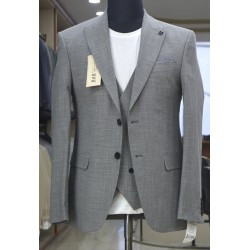 2840 Poliyün Yelekli Takım Elbise K.Gri