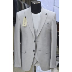 2840 Poliyün Yelekli Takım Elbise Gri