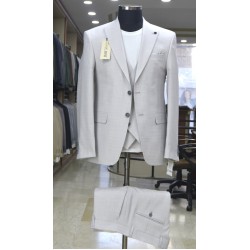 2840 Poliyün Yelekli Takım Elbise Gri