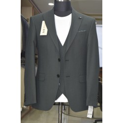 2840 Poliyün Yelekli Takım Elbise Yeşil