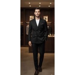 3022 Kruvaze Takım Elbise Lacivert