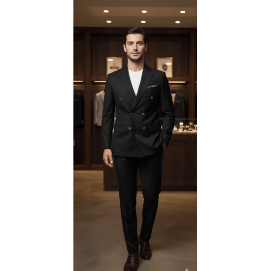 3022 Kruvaze Takım Elbise Lacivert