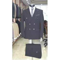 3022 KRUVAZE TAKIM ELBİSE LİCRALI SİYAH