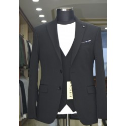 3022 YELEKLİ TAKIM ELBİSE LİCRALI SİYAH