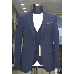 3022 YELEKLİ TAKIM ELBİSE LİCRALI LACİVERT