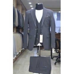 3022 YELEKLİ TAKIM ELBİSE LİCRALI GRİ