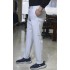 3037 Gofre jogger Pantolon Açık Gri