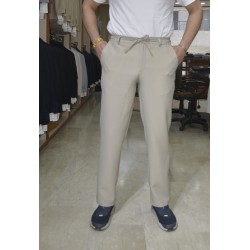 3037 Gofre jogger Pantolon Bej