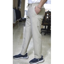 3037 Gofre jogger Pantolon Bej