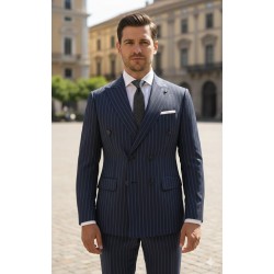 3038 Gofre Kruvaze Takım Elbise Siyah