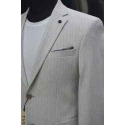 3043 Gofre Çizgili Jogger Takım Elbise Açık Gri