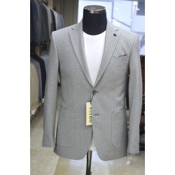 3043 Gofre Çizgili  Jogger Takım Elbise KoyuGri