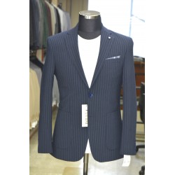 3043 Gofre Çizgili  Jogger Takım Elbise Lacivert