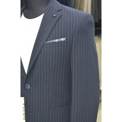 3043 Gofre Çizgili  Jogger Takım Elbise Lacivert