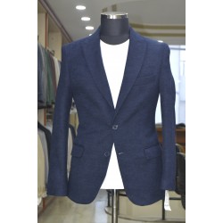 5118 Şöni Slimfit  Örme Ceket Lacivert