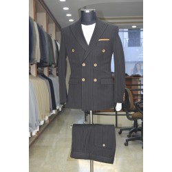 2821 Kruvaze Takım Elbise Siyah