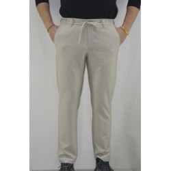 2832 Gofre Jogger Pantolon Bej
