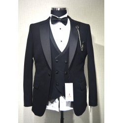 Damatlık Lıcralı Takım Elbise Sivri Yaka